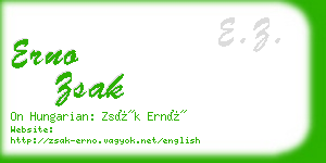 erno zsak business card